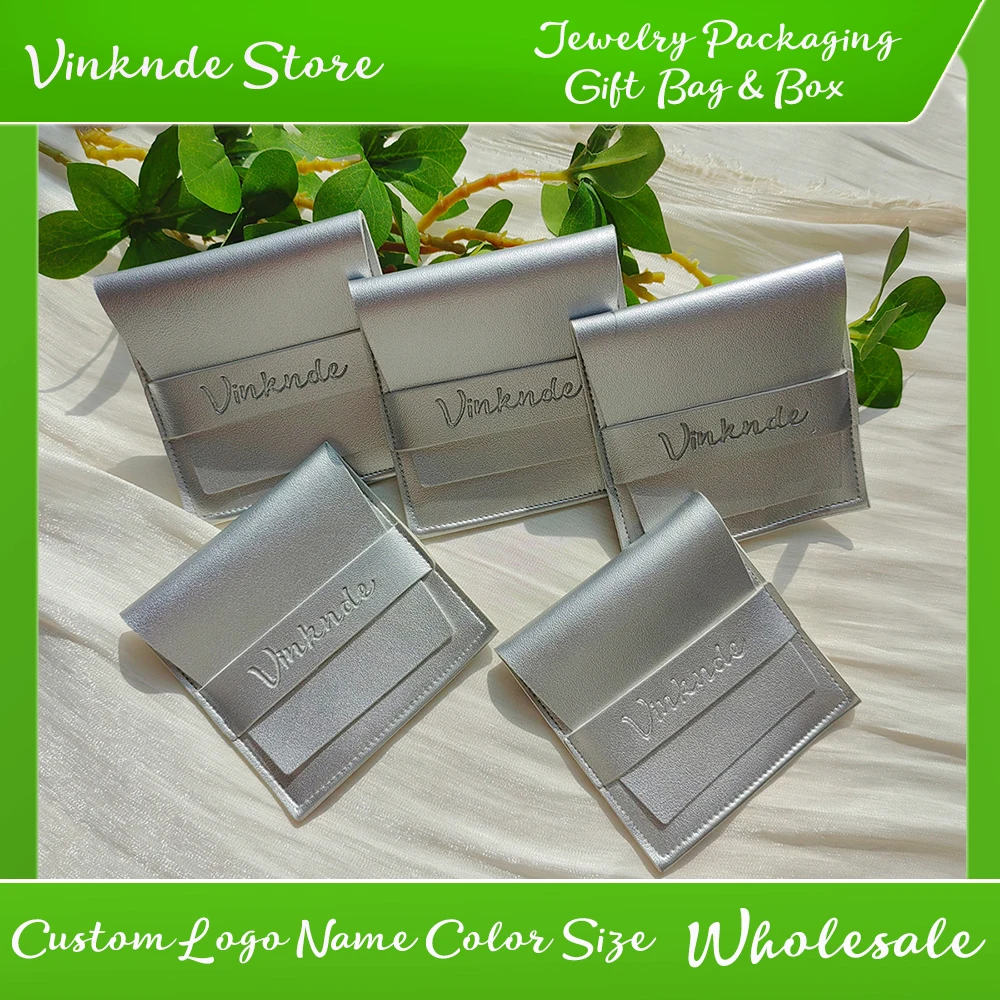 

100 шт., дорожные сумки для ювелирных изделий, модный логотип, кольцо, серьги-гвоздики, органайзер, сумка с клапаном, карманы, чехол для хранения для женщин, подарок для девочек