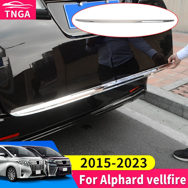 

2015-2022 For Toyota Alphard Vellfire 30 Automobile Tailgate Trim Modified Stainless Steel Trunk Ornamental Plate Accessories