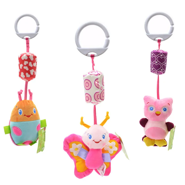 Cartoon Animal Stroller Baby Crib Bell Baby Wind Chime Car Pendant Baby Toys