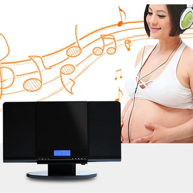 آلة الأقراص المضغوطة على الحائط ثانية سطح المكتب الصوت مشغل أقراص مضغوطة محرك أقراص فلاش USB mp3 جرد التجارة الخارجية المتكلم على شكل قرص U الموسيقى راديو FM