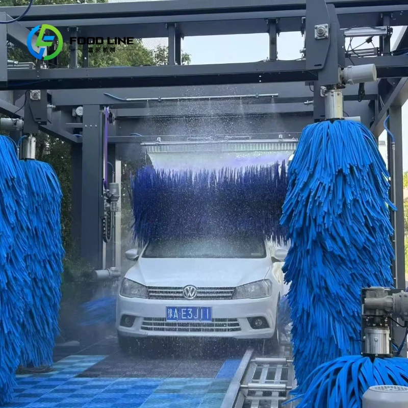 Customized Fully Automatic Tunnel Car Washing Machine Vehicle Cleaning Equipment Touchless Brush Tunnel Car Washer