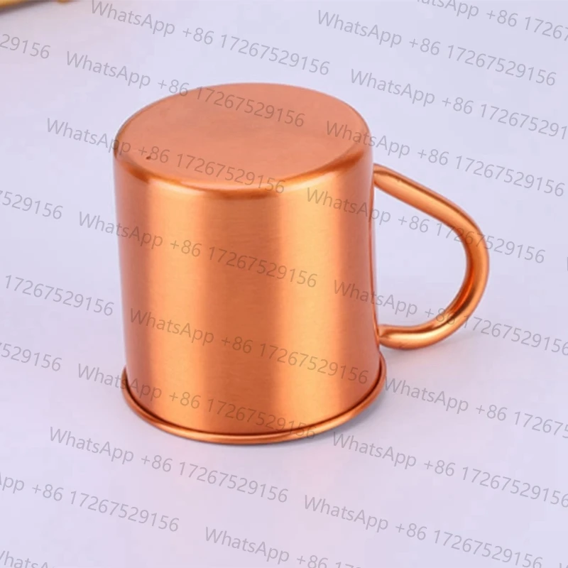 Trendy! Sports Products Straight Cup Handle Cocktail Cup Pure Copper Mug