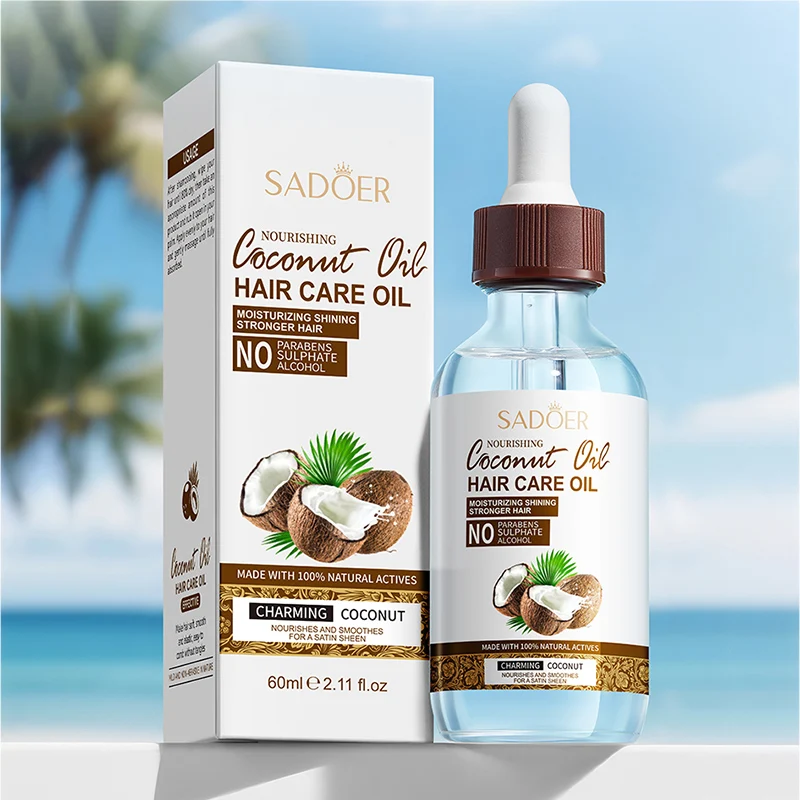 زيت العناية بالشعر بجوز الهند من SADOER، إصلاح جوهر الشعر الجاف التالف، علاجات ترطيب مغذية ناعمة للشعر #1