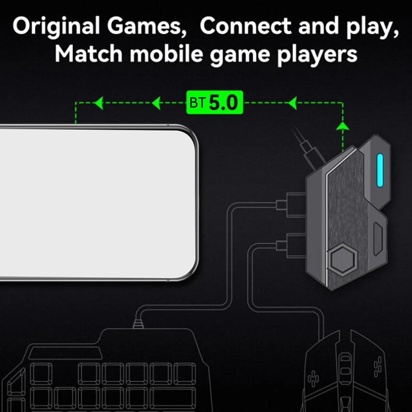 A06M-Gamepad Controller mobile Tastiera da gioco Convertitore mouse Bluetooth per adattatore di gioco Android IOS, Mix SE