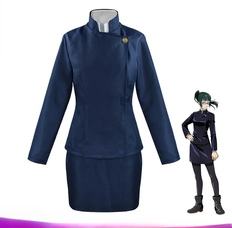 

Anime Zenin Maki Cosplay Costume Uniform Black Shcool Uniform Suit Halloween Party Uniform for Women