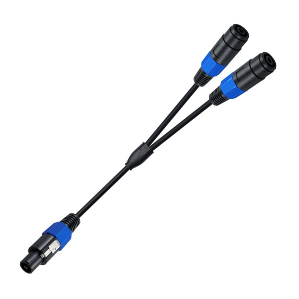 

Professional 1 Male to 2 Female Audio Cord, Speakon to Speakon Splitter DJ Speaker Cable with Twist Lock Connection