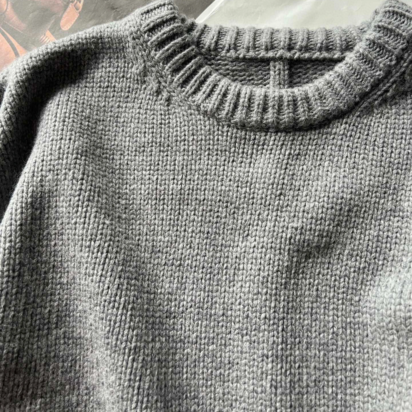 Autumn and Winter New High Version Round Neck Silhouette Loose Cashmere Tops Wool Pullovers Women Jumper