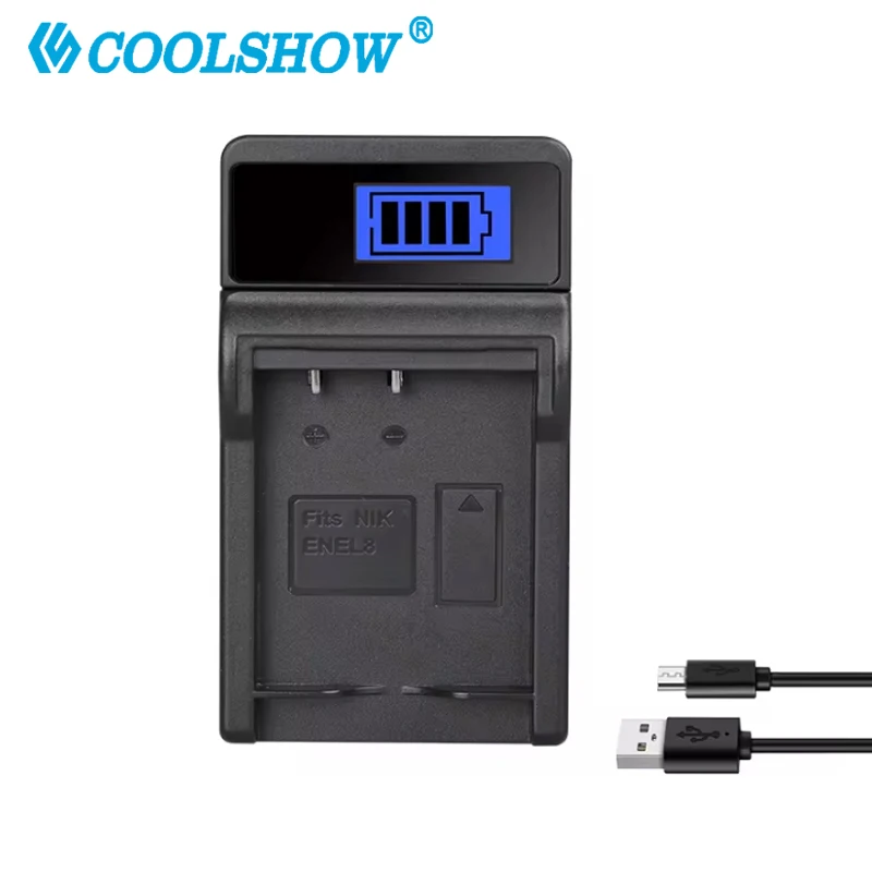 EN-EL8 EN EL8 Batteries Charger for Nikon COOLPIX P1 P2 L1 L2 S5 S6 S7 S7C S8 S9 S51 S50 S52 ENEL8 Battery Charger