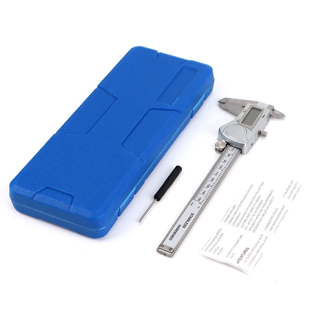 

150mm Measuring Tool Vernier Ruler Electronic Digital Caliper Inner Micrometer Digital Ruler High Strength Plastic Caliper