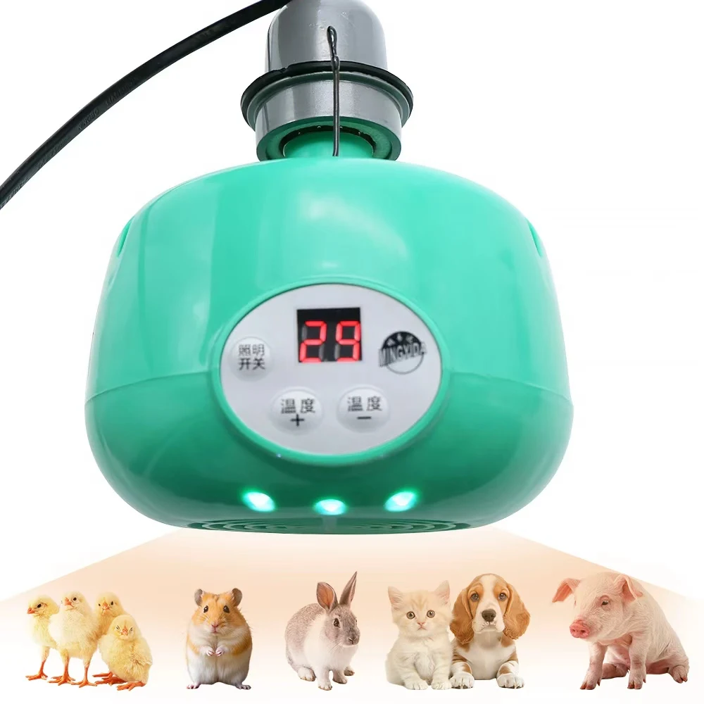 

Новый обогреватель для домашних животных, теплый свет, термостатический регулятор температуры для курицы, нагревательная лампа, коробка для рептилий, 300 Вт, E27, пьедестал