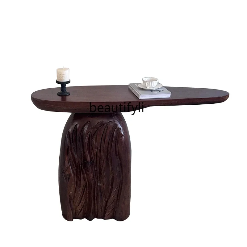 

Wabi Sansan Wind Log Xuanguantai Art Bar Table New Chinese Retro View Table