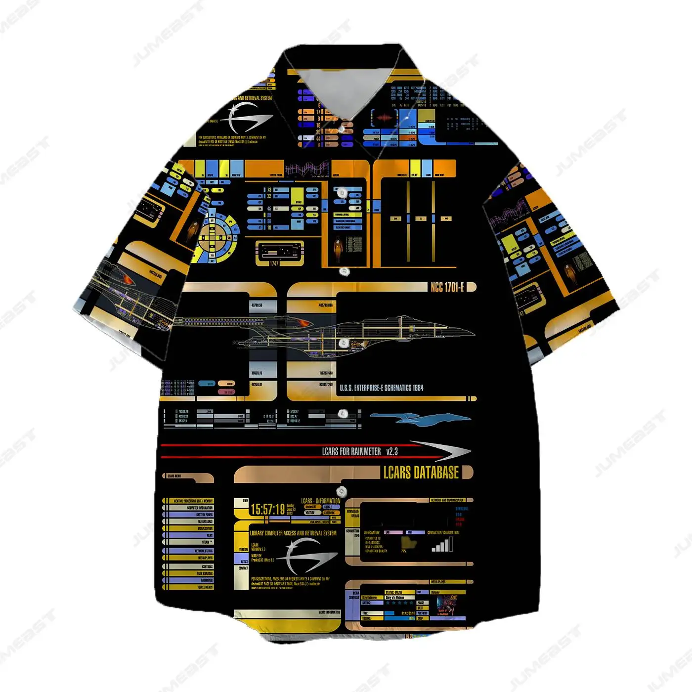 Jumeast Elektronische Chip Heren Hawaiiaans Shirt Flipper Nul Hacker Grafische Aloha Shirts Unisex Baggy Strand Blouse Grappige Kleding Tops