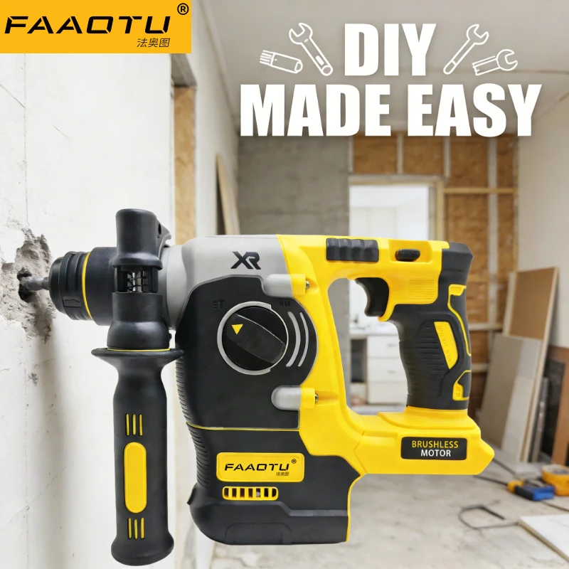 FAAOTU 273 brushless rotary hammer, same durability as DW, 20V power tool Compatible with DW batteries NO battery