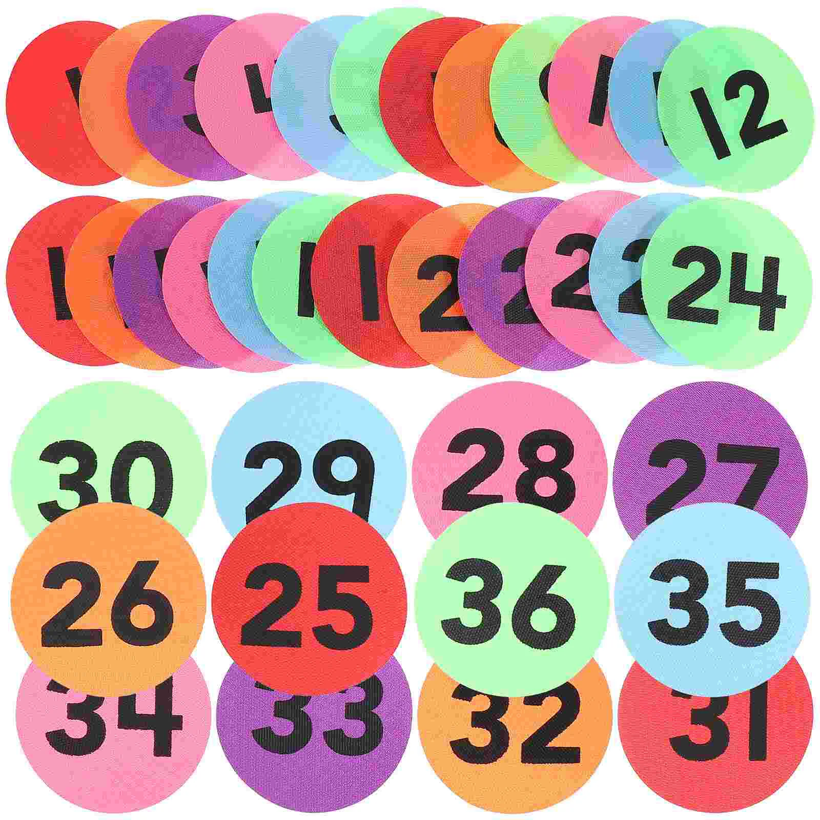 

36 Pcs Area Rugs Children's Number Dots for Classroom Carpet Game 1000X1000X010CM Marking Stickers Toddler