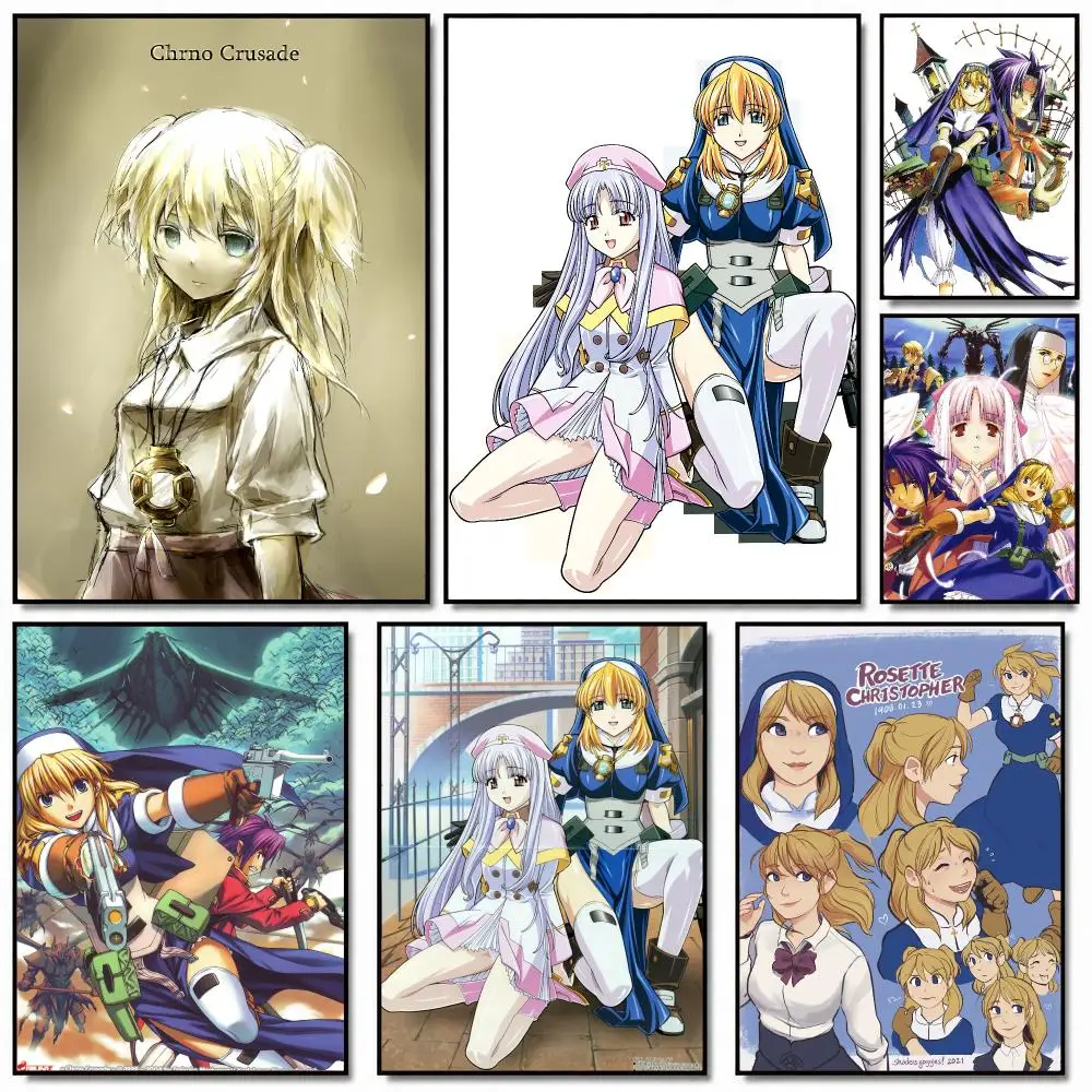anime C-Chrono Crusade-E Poster Removable Wall Sticker for Home Cafe Bar Office Interior Decor