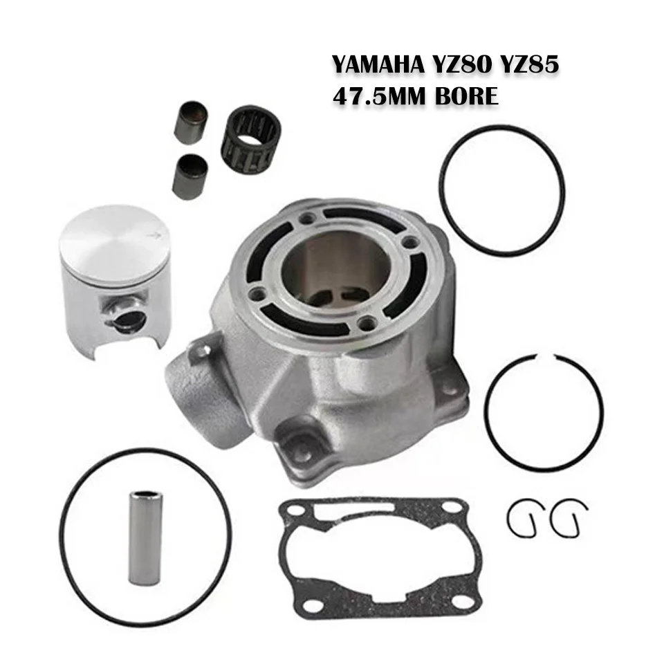 Repuestos para Motocicletas, Kit de Juntas de Pistón de Cilindro de 47,5 mm para Yamaha YZ80 YZ85 85cc 1997-2018, Ensamblaje de Motor