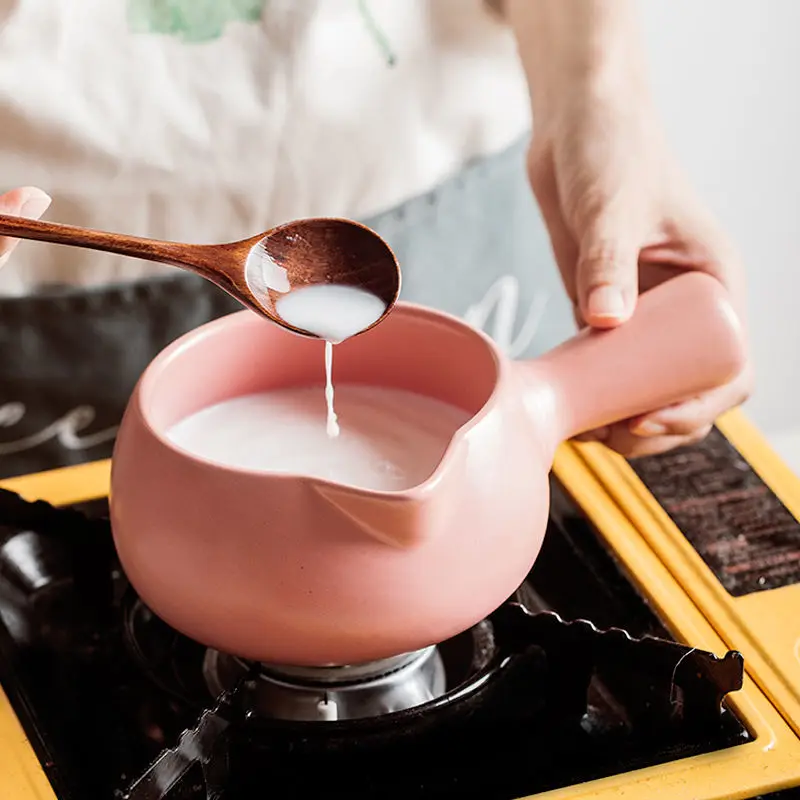 Japanese-style milk pot ceramic non-stick pot porridge and instant noodles hot milk supplementary casserole  hotpot pot  panela