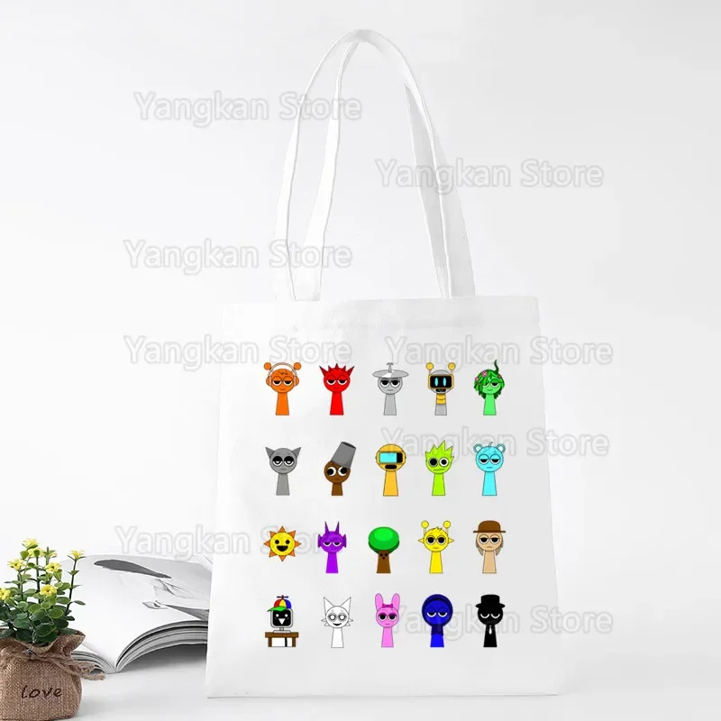 Sprunki Plush Women Package Elegant Canvas Bag Handbags Shoulder Bags Casual Shopping Girls Handbag
