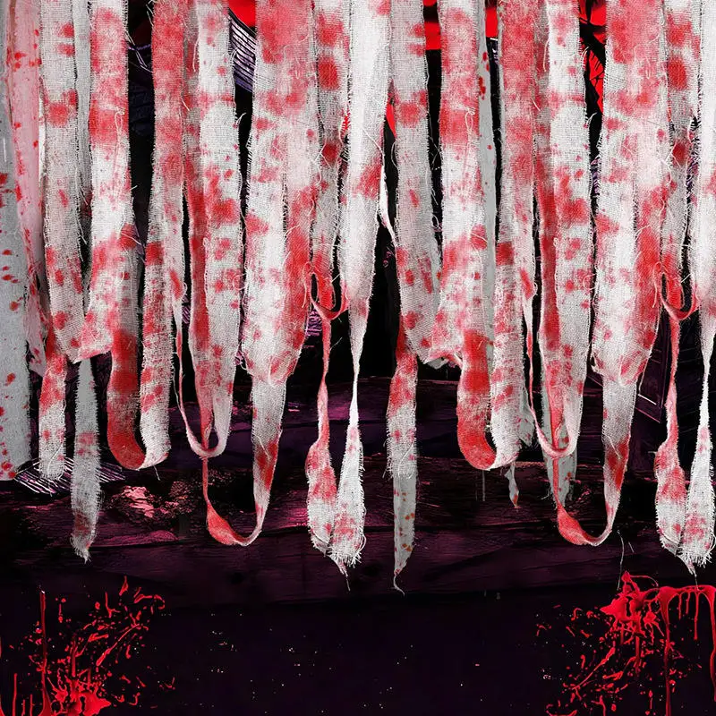 

Halloween Artificial Blood Bandage Zombie Ghost Decoratio Cosplay Costume Prop Outdoor Courtyard Secret Room Haunted House Decor