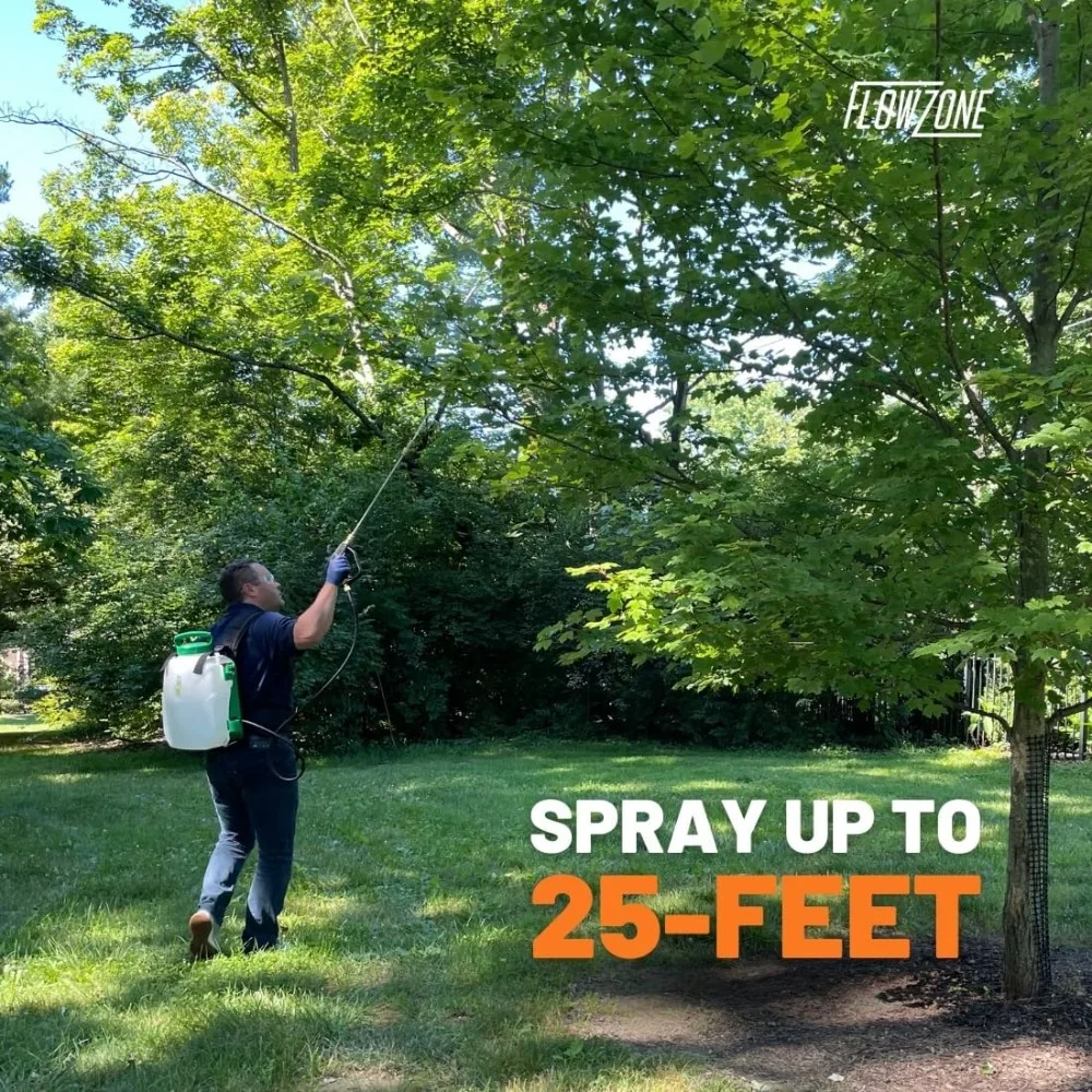 sprayer. Storm 2.5 Battery Powered Backpack Sprayer - Variable-Pressure 5-Position Electric Lawn & Garden Sprayer - 2.5 Gallon