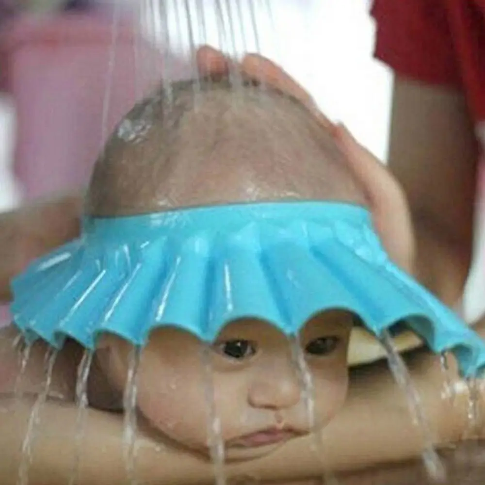 Nieuwe Kinder Shampoo Zachte Hoed Badkuip Wassen Haarschild