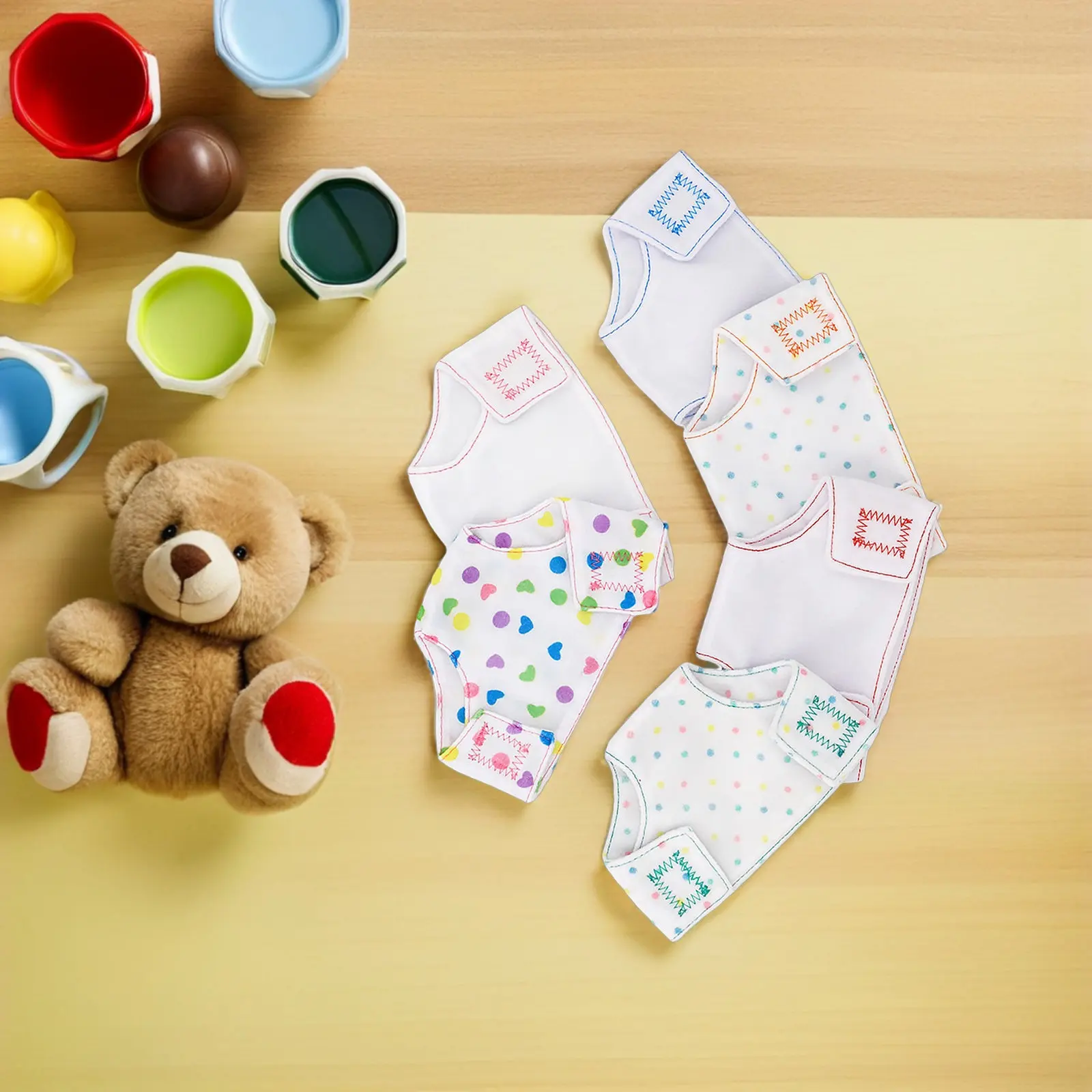 

Diapers Accessories 6Pcs Mini Changing Pants for 18 Inch Baby Nappies Dollhouse Playset Girls Pretend Toys