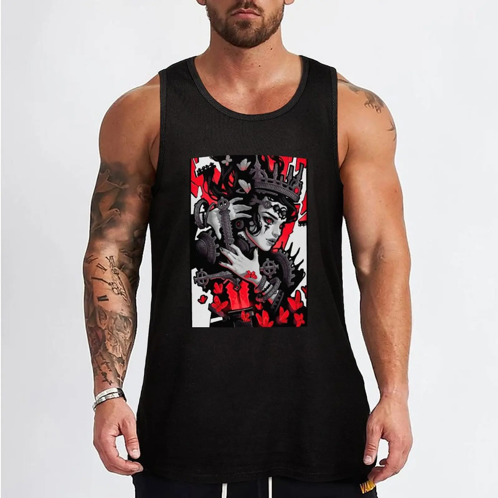 Vaporwave Beauty Queen Traditional Fine Art Tank Top gym for men anime top sleeveless Men's t-shirts muscle t-shirt