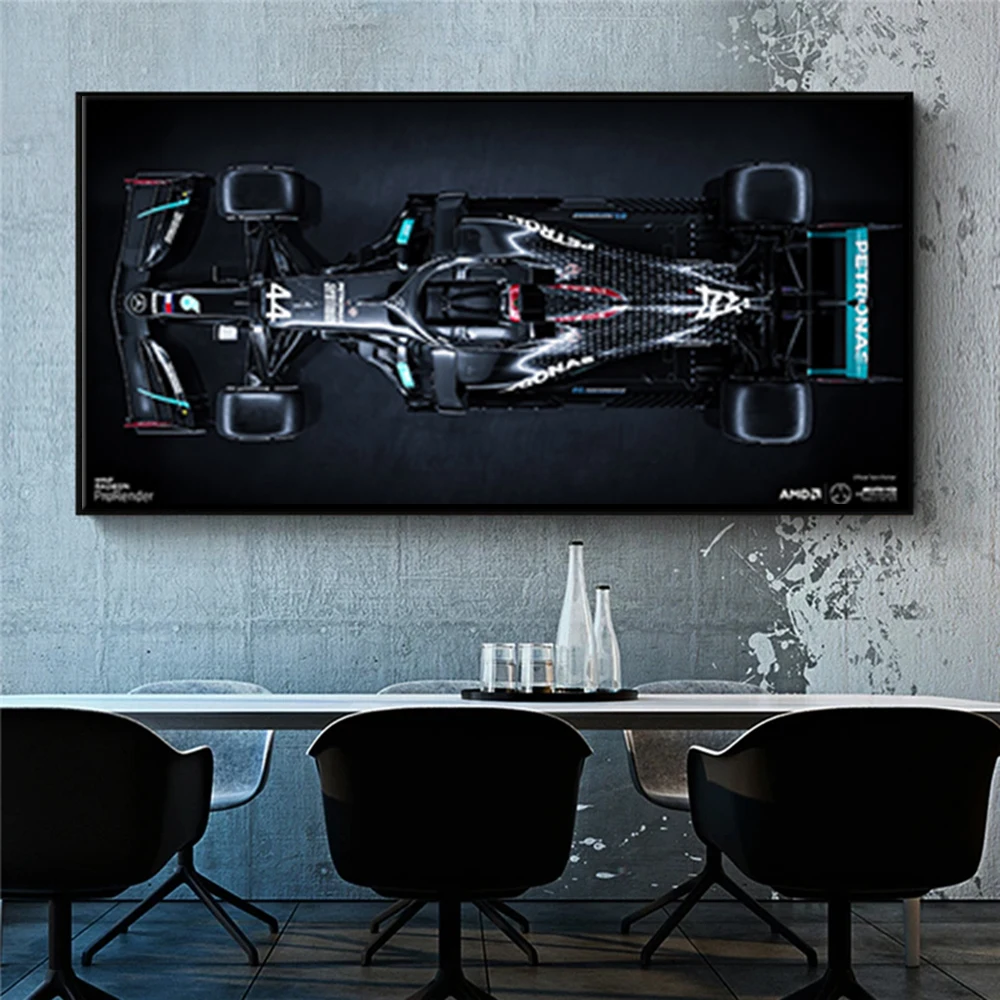 Carteles de carreras, arte de pared negro moderno, imagen de tendencia de moda, Impresión de pintura en lienzo, decoración de sala de estar y dormitorio, regalo