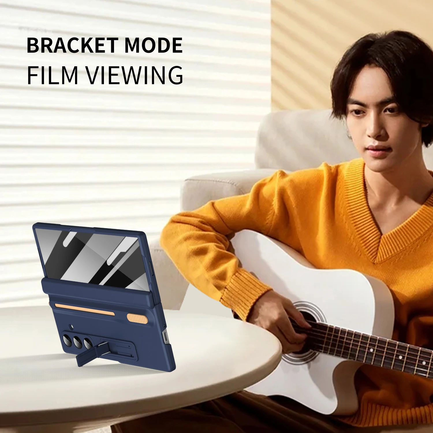 لسامسونج غالاكسي Z أضعاف 7 6 5 4 3 تلسكوبي S فتحة القلم حامل المفصلي جراب هاتف الشاشة الخارجية الزجاج فيلم ماتي الغطاء الواقي