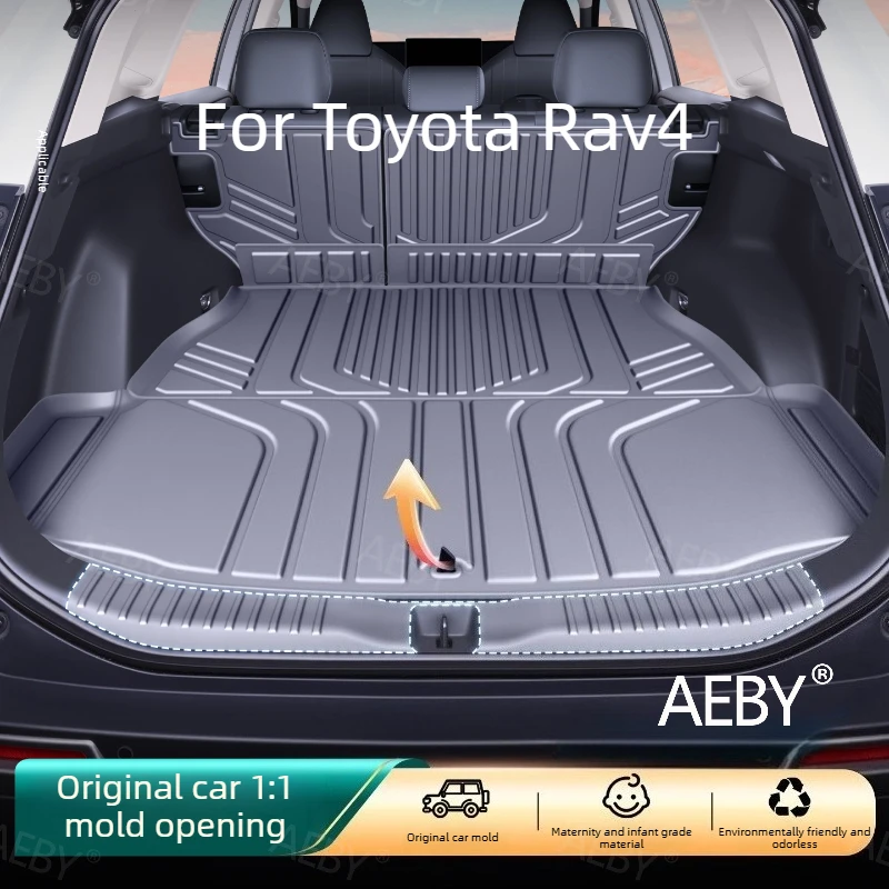 

Для Toyota Rav4 2026: Водонепроницаемый противоскользящий коврик из TPE для багажника, основная подкладка из TPE, автомобильные аксессуары для интерьера.