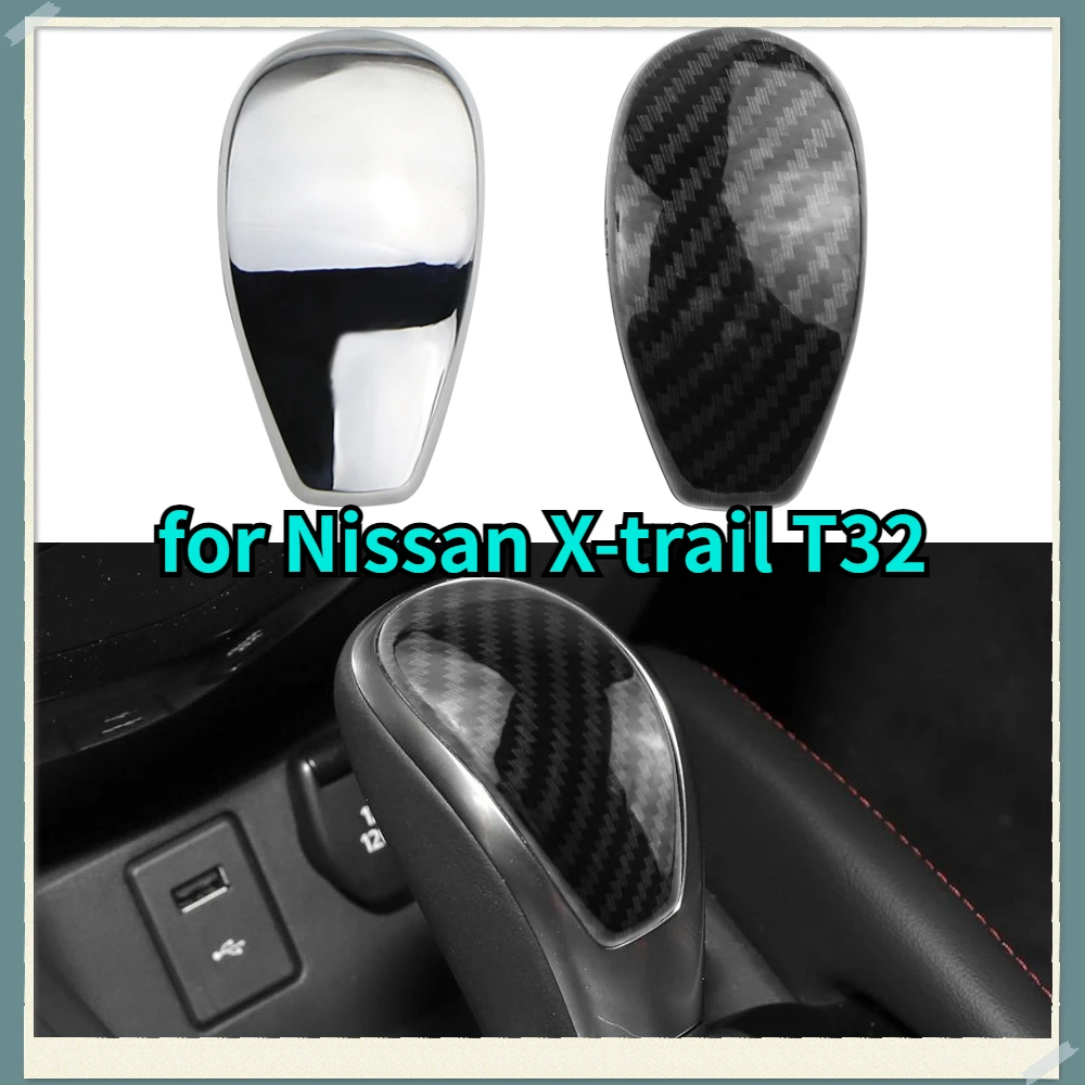 Car Gear Shift Knob Handball Cover Trim Sticker for Nissan X-trail T32 Rogue Qashqai J11 Murano AT 2014 - 2020 Accessories