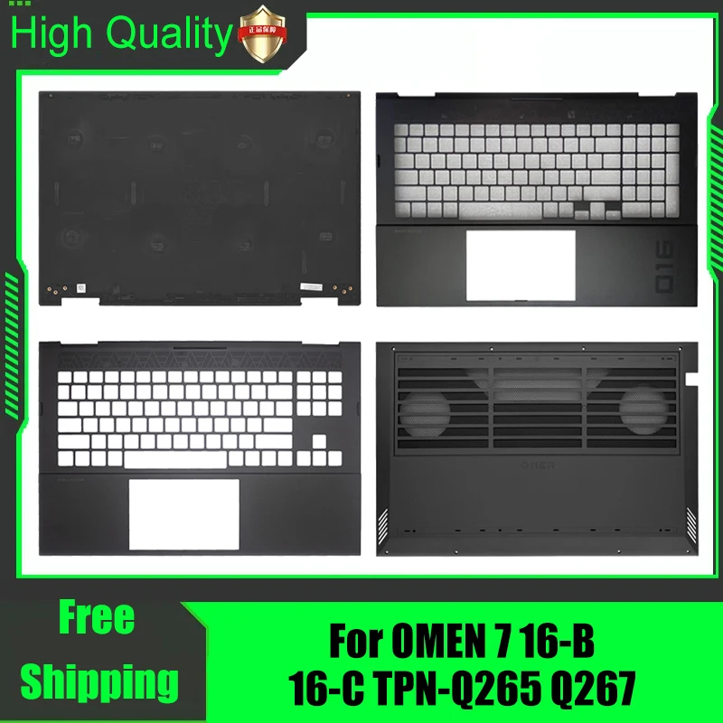 For HP OMEN 7 16-B 16-C TPN-Q265 Q267 Laptop LCD Rear Lid Back Top Cover Palmrest Upper Bottom Base Case Housing Black Grey