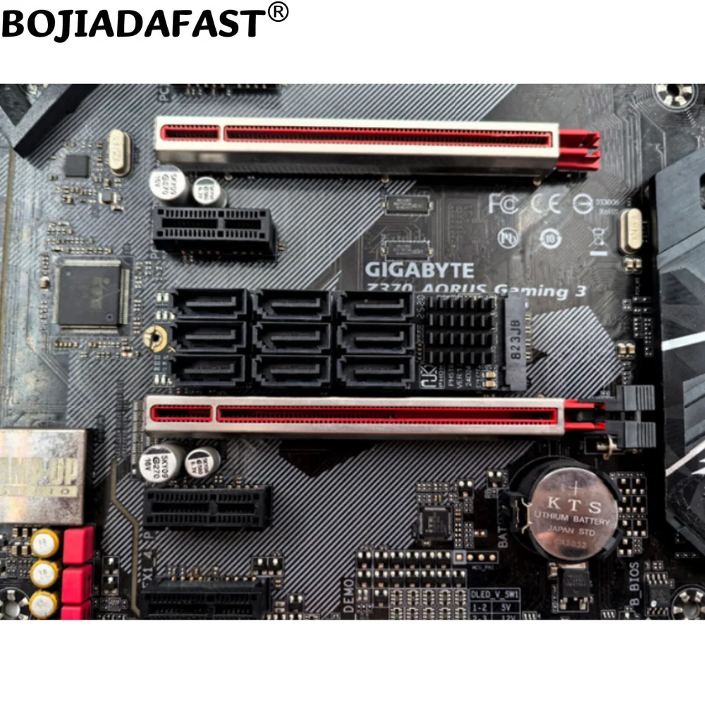 NGFF M.2 Key-M NVME Interface to 9 * SATA 3.0 Connector Adapter Expansion Riser Card for Hard Disk Drive
