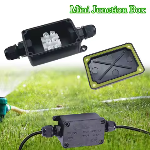 2/3 Way Cable Wire Connector Junction Box IP66 Waterproof Outdoor Wire Terminal DIY for Outdoor Lighting Garden Solar Light
