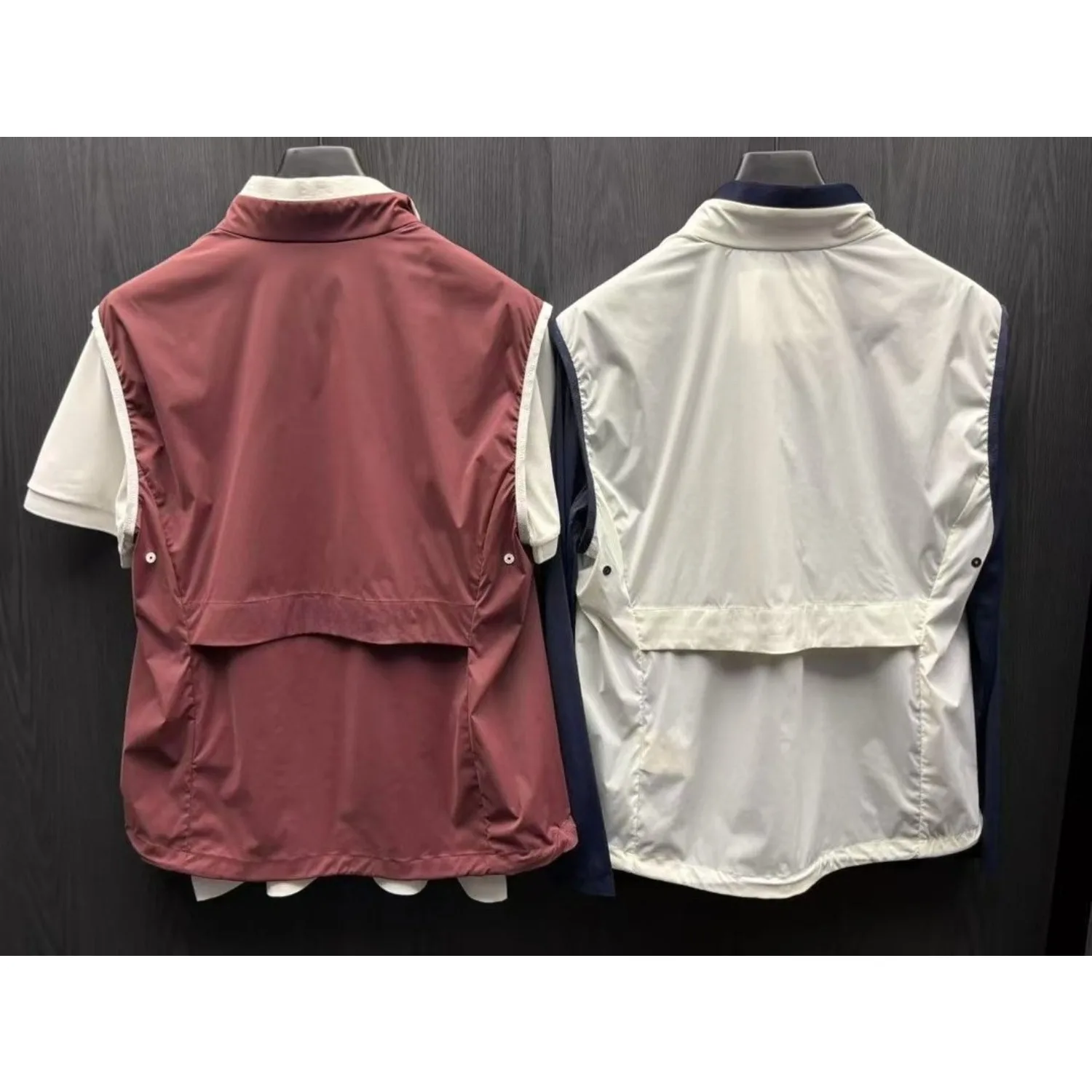Women's Golf Vest 2026 New Korean Style Stand Collar Lightweight Windproof Waterproof Breathable Casual Versatile Nylon Soft