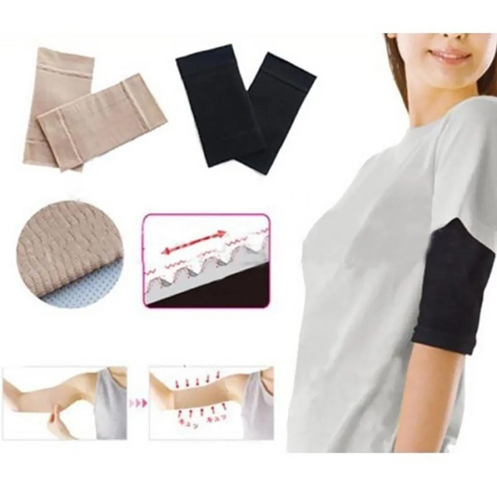 1 par queimar gordura braço shaper cáqui sem costura emagrecimento manga leve suporte elástico para mulher desgaste muscular