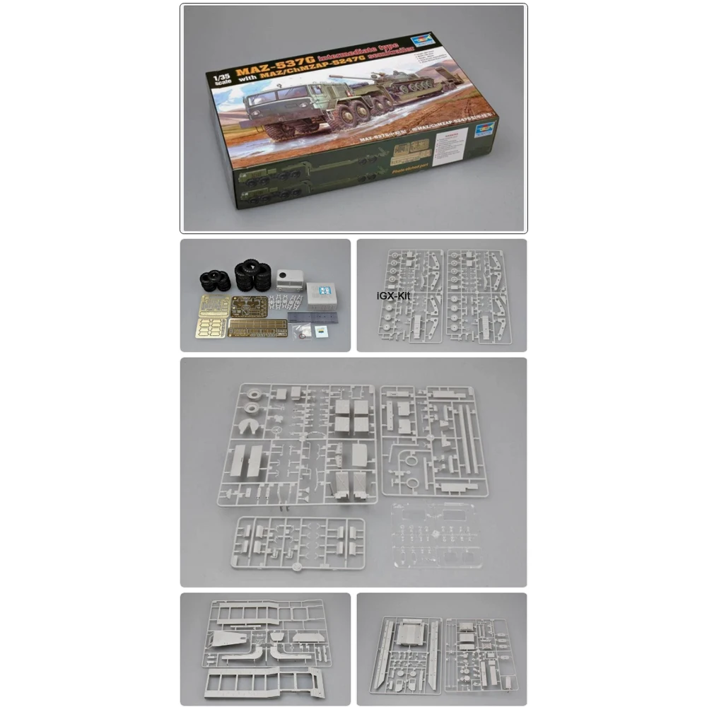 

Коллекционная модель танкового тягача МАЗ-537Г (1/35) Trumpeter 00211, пластиковый конструктор для детей