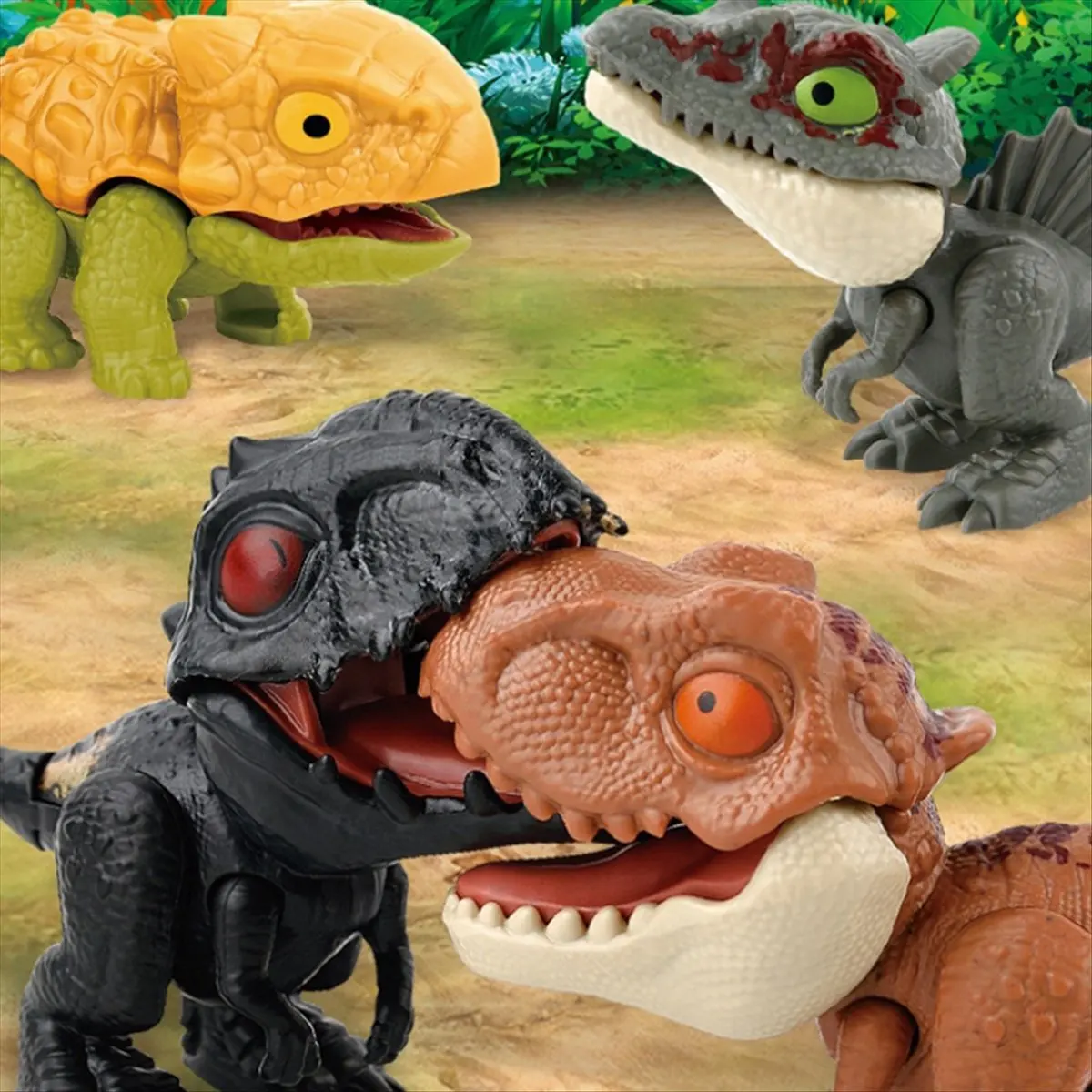 A45I Finger Dinosaur Tricky Tyrannosaurus Model Biting Hand Jurassic Dino Toy for Children Animal Movable Joints Gift