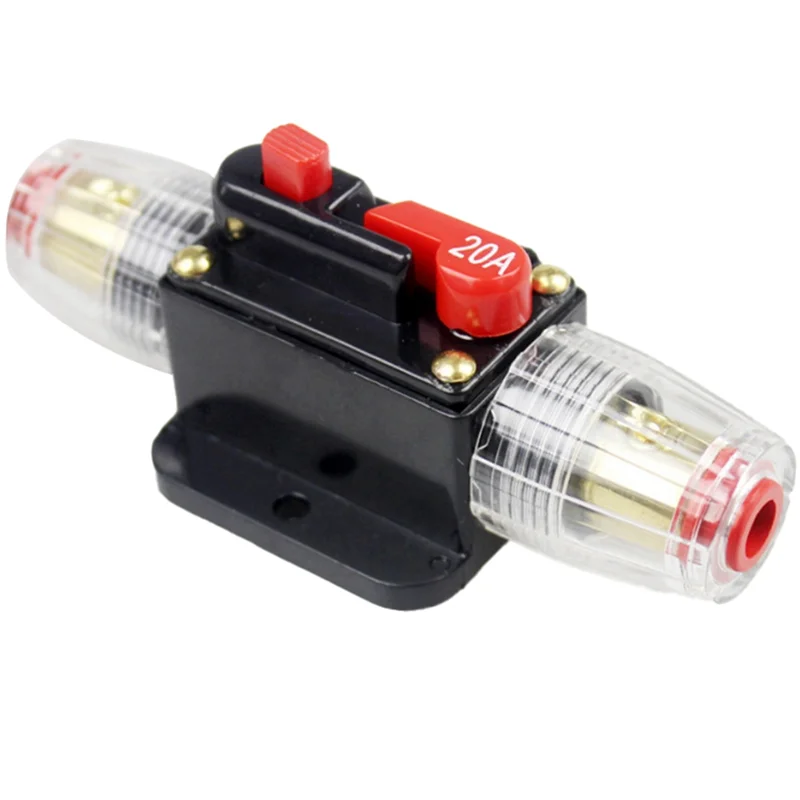 【Popular】Photovoltaic Audio Resettable Fuse Circuit Breaker Reversible Circuit Breaker Switch Fuse Holder 20A