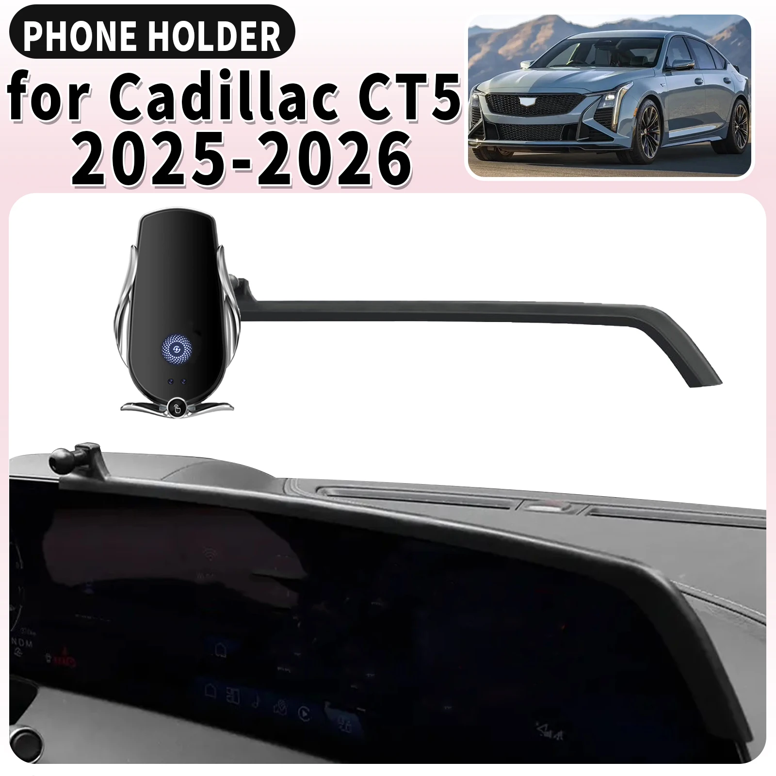 

fit for Cadillac CT5 2025 2026 ​​Screen Base Mount Phone Holder Dedicated Clip-On Navigation Bracket Car​​ accessoires