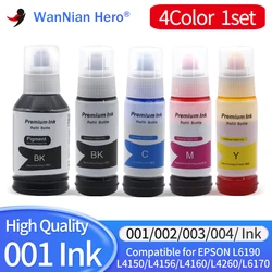 4pcs 1set Refill Ink For Epson 001 Ink L4150 L4156 L4160 L4260 L6160 L6170 L6190 L6191 L6270 L6290 L14150 Printer Refillable ink