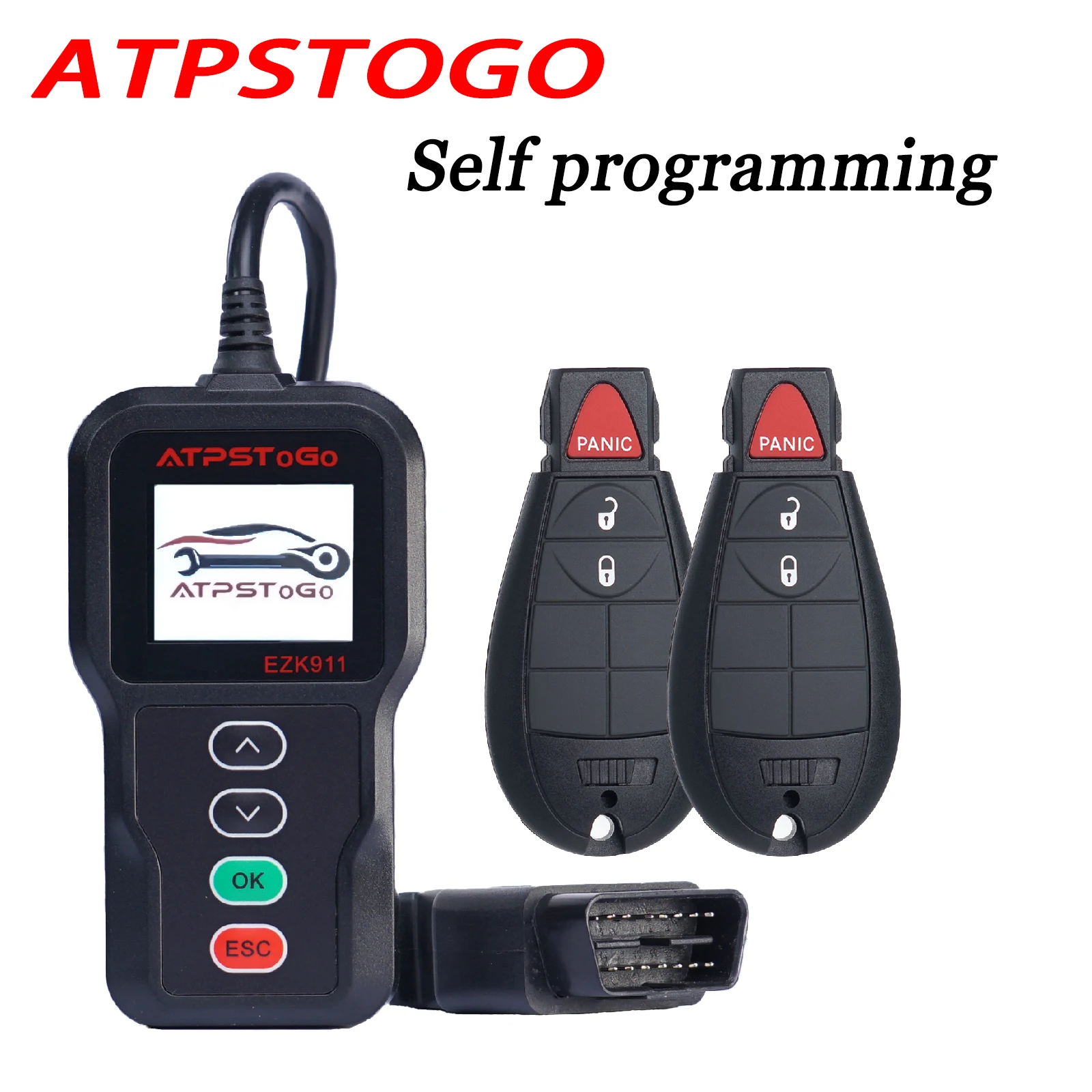 New Replacement Remote Key fob and Programmer for 2009-2012 Dodge Ram 1500 2500 3500 programming Key fob