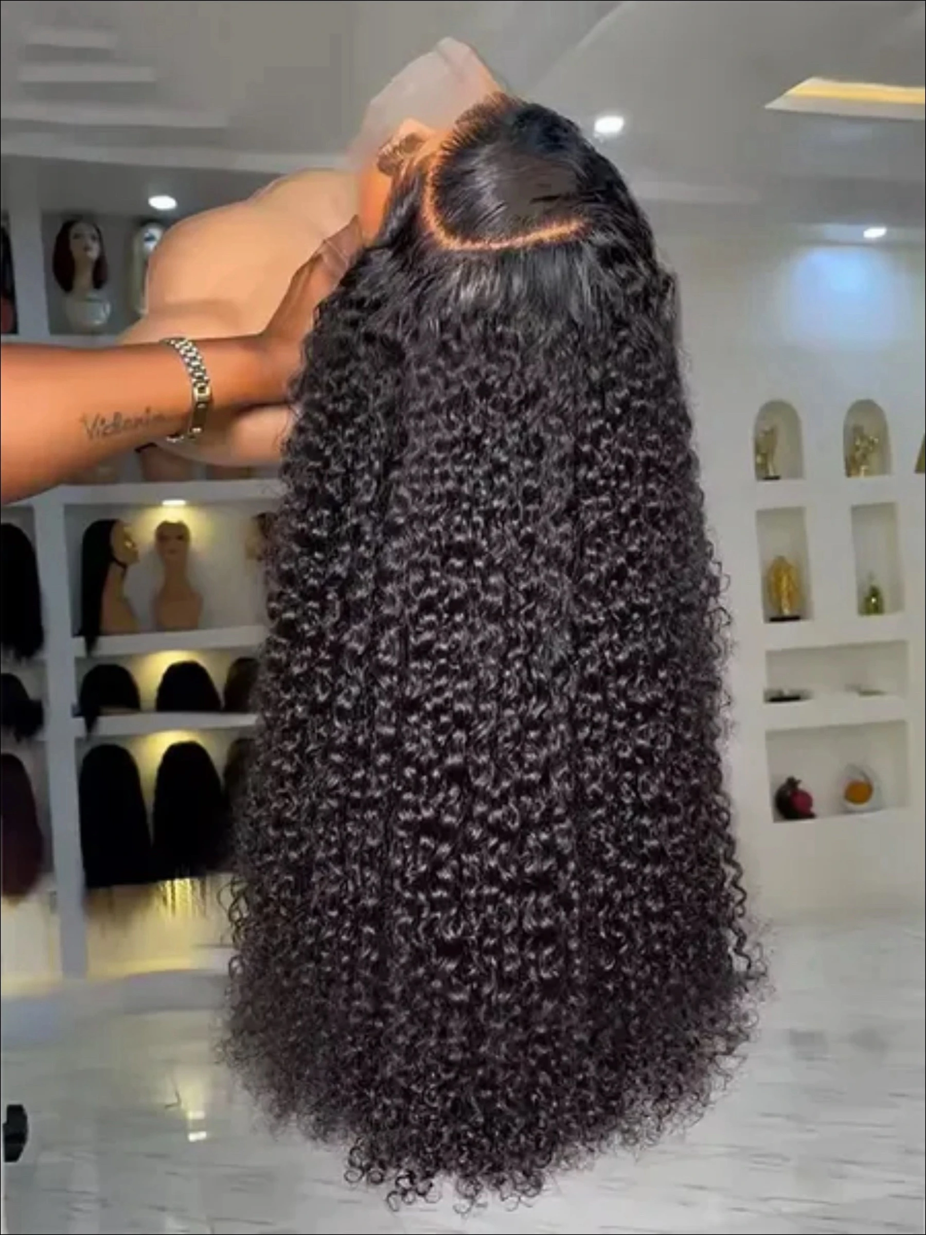 Pelucas Kinky Curly HD Full Lace Frontal 13X4X1 para mujeres negras, regalos para madres, pre-arrancadas con cabello de bebé, nudos decolorados, cabello suave