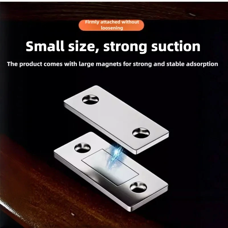 Invisible Ultra-Thin Magnetic Cabinet Door Closer — No-Drill Hidden Suction Design for Closet, Drawer, and Room Partition