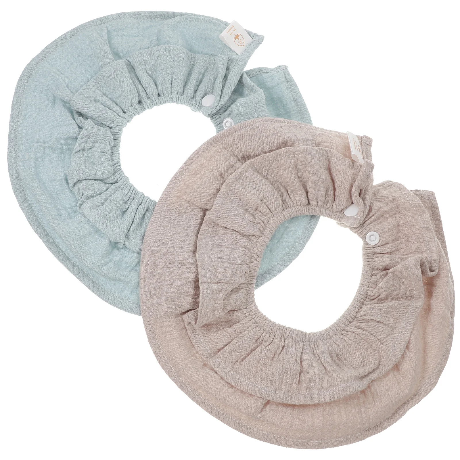 

2 шт., хлопковые детские нагрудники, мягкие впитывающие нагрудники для кормления, слюнотечения, нагрудники для прорезывания зубов для малышей, удобный дизайн шеи, многоразовые