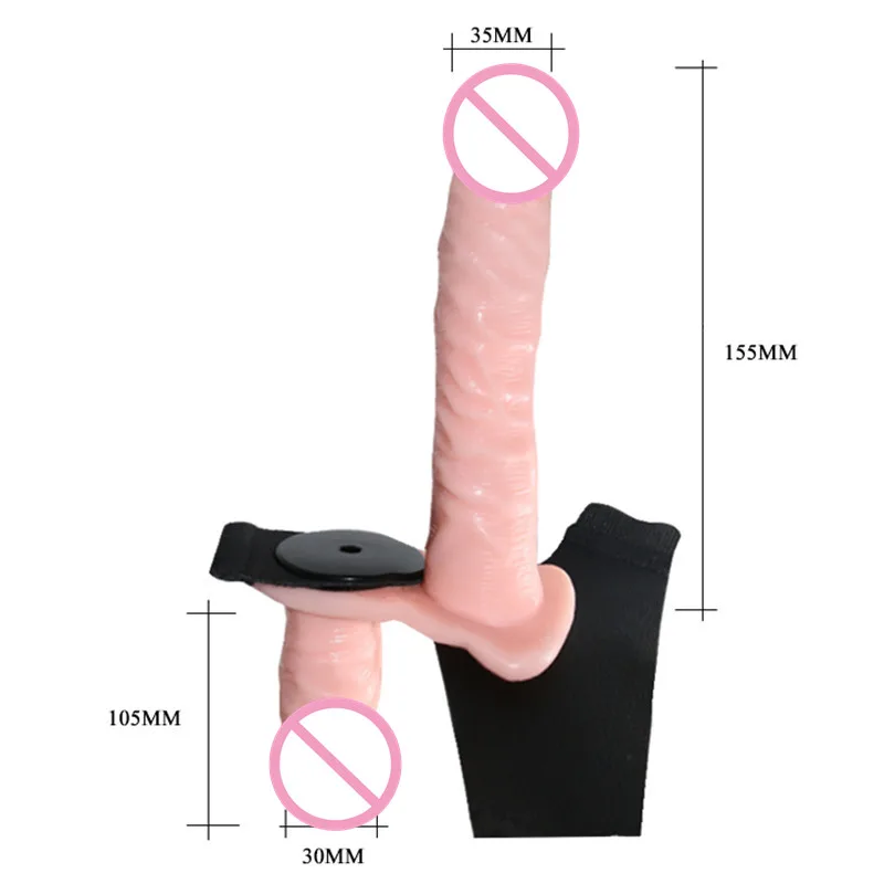 Double Penis Realistic Dildo Vibrator Strapon Ultra Elastic Harness Belt Strap On Big Dildo Adult Sex Toys for Woman Lesbian