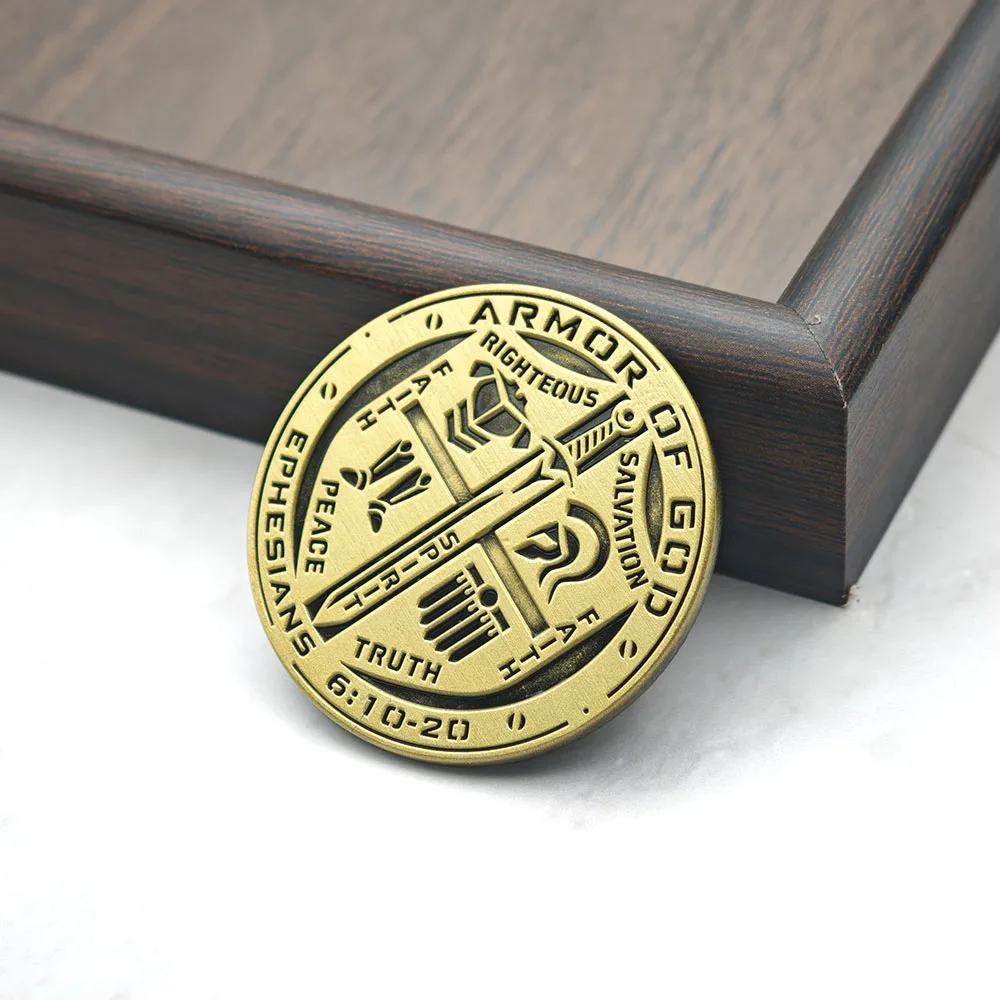 Rüstung Gottes Brosche Christlicher Bibelvers Epheser 6:10-20 Metall-Anstecknadel Religiöser Glaube Kreuz Schwert Schild Abzeichen Schmuck Geschenk – Detail 10
