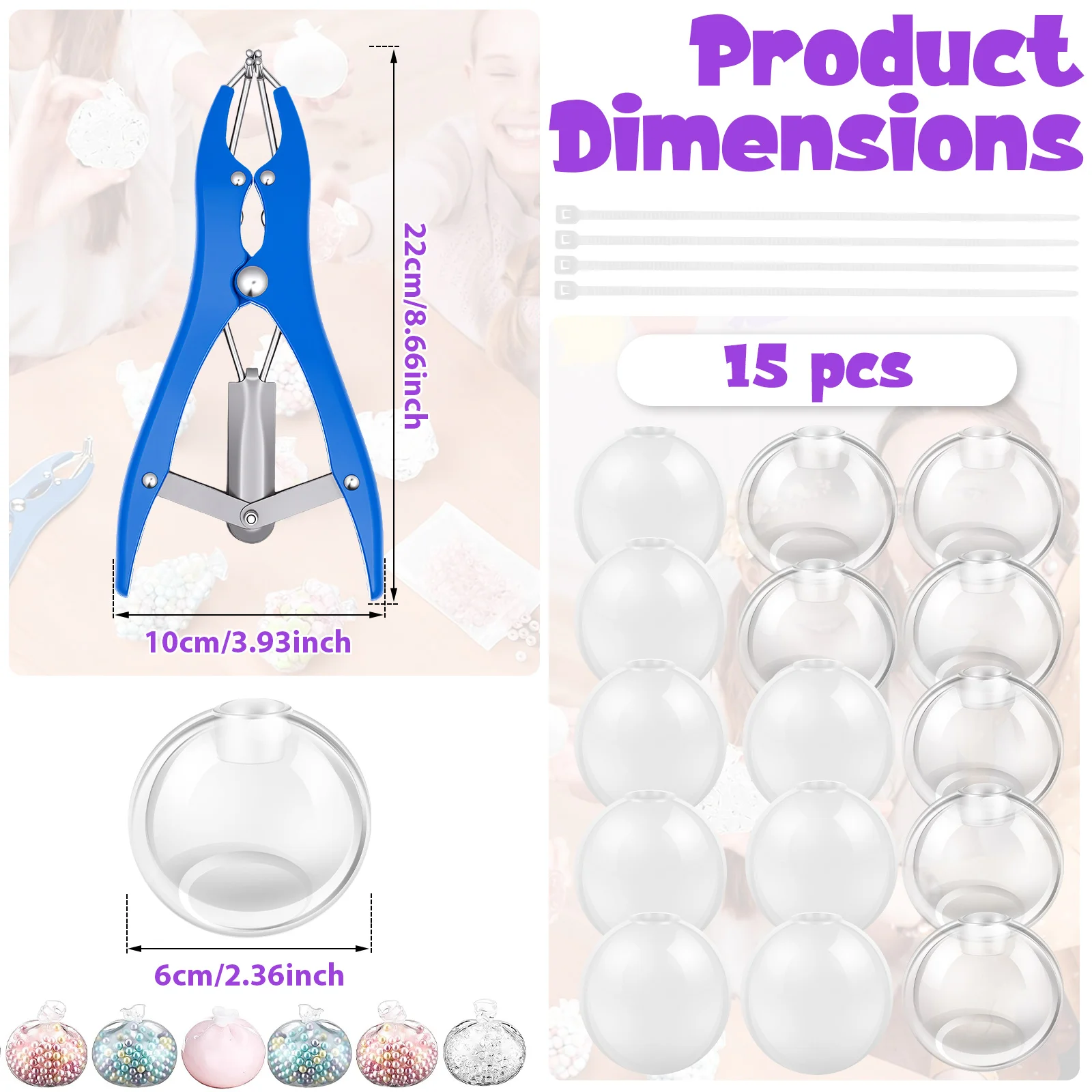 DIY Stressball-Bastelset: Angstlösendes Quetschball-Set, Handgemachte Stressball-Formmaterialien für ASMR-Entspannung – Detail 6