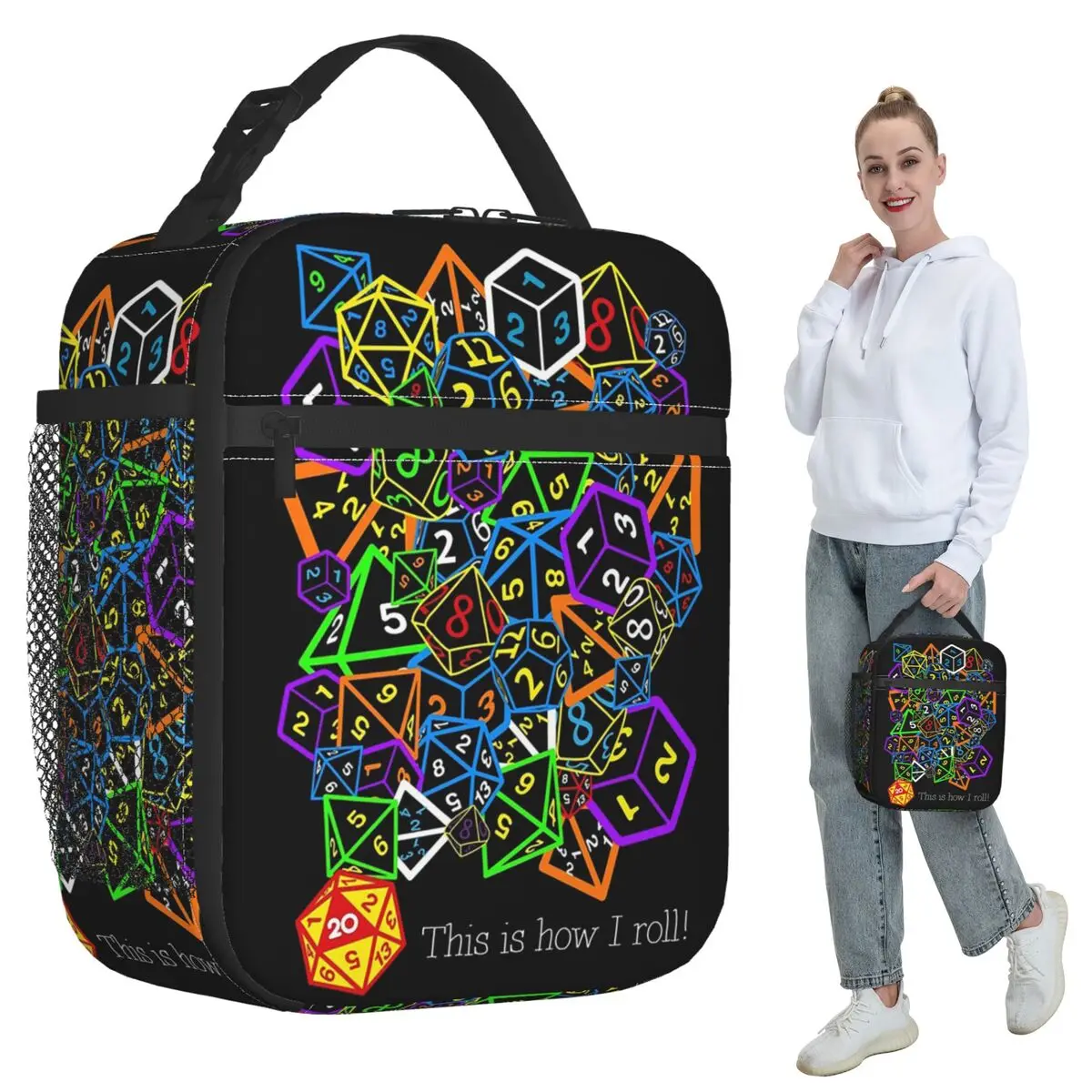 D&D (Dungeons And Dragons) - This Is How I Roll Insulated Lunch Bag Cooler Thermal Food Box Tote Portable Lunch Boxes Container