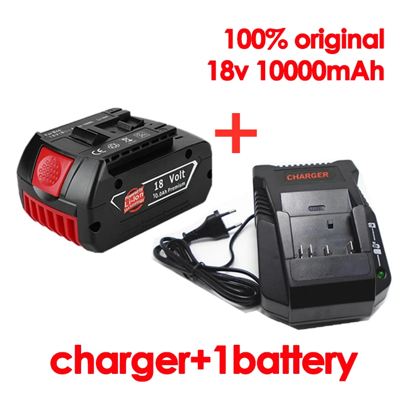 100% batteria ricaricabile agli ioni di litio originale 18V 10.0A per Bosch 10000mah indicatore di ricambio portatile per utensili elettrici di ricambio